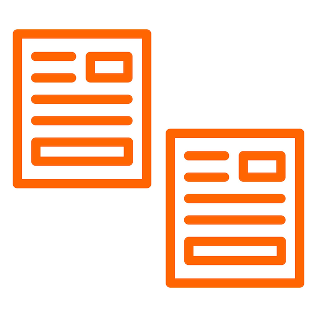 Estilo del icono de copia de diseño vectorial
