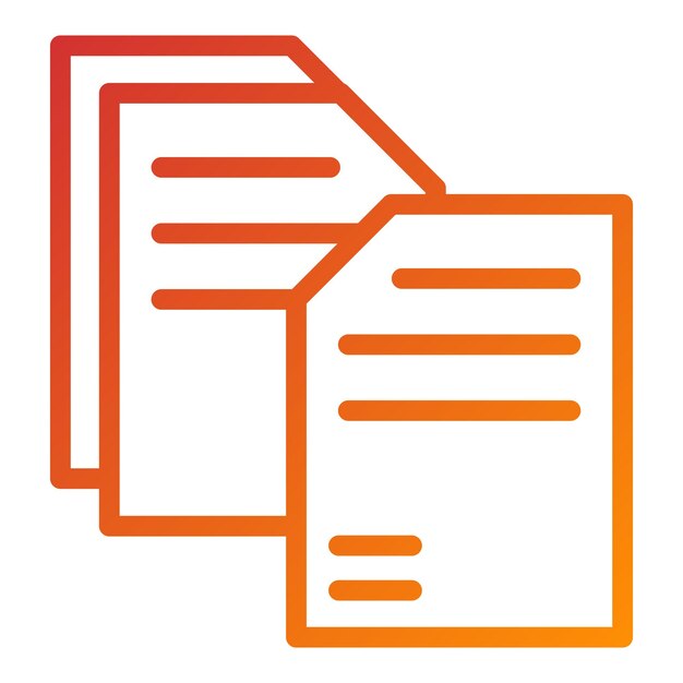 Estilo del icono de copia de diseño vectorial
