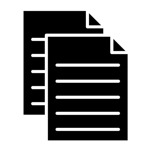Estilo del icono de copia de diseño vectorial