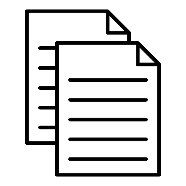 Estilo del icono de copia de diseño vectorial