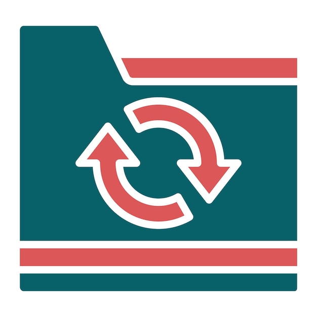 Estilo del icono de copia de seguridad del archivo de diseño vectorial