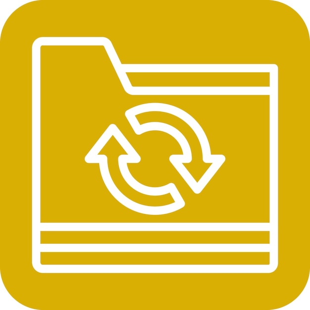 Estilo del icono de copia de seguridad del archivo de diseño vectorial