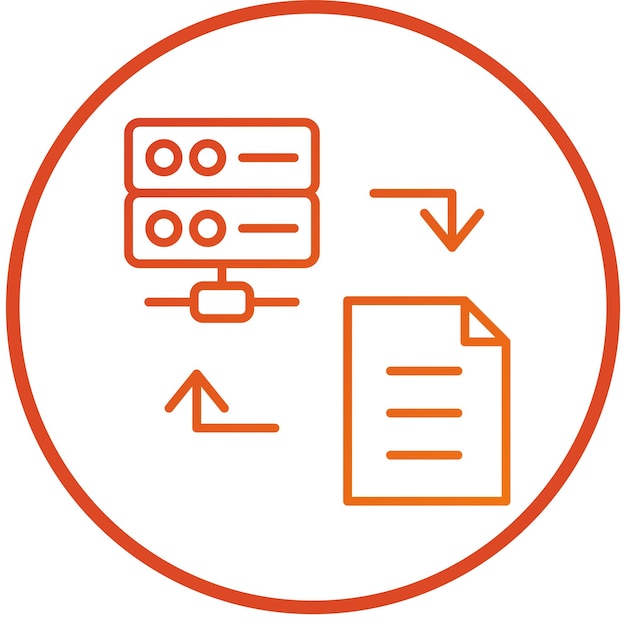 Estilo del icono de copia de seguridad del archivo de diseño vectorial