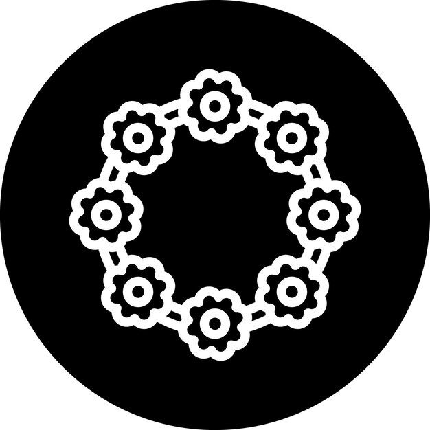 Estilo del icono de la corona de diseño vectorial