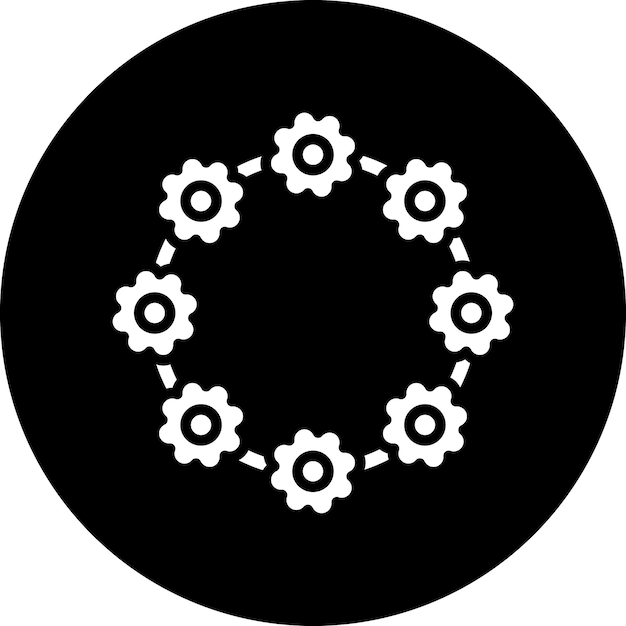 Estilo del icono de la corona de diseño vectorial