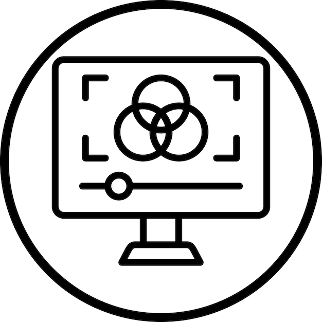 Estilo del icono de corrección de color del diseño vectorial