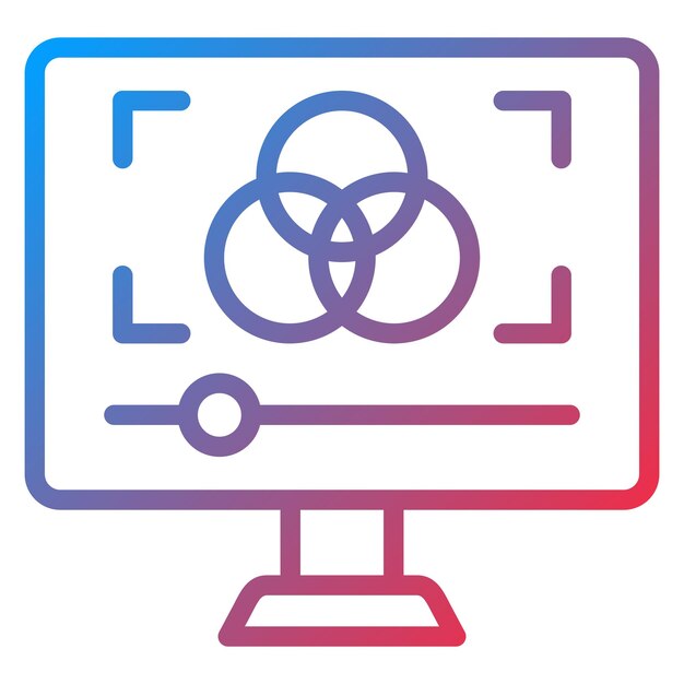 Estilo del icono de corrección de color del diseño vectorial