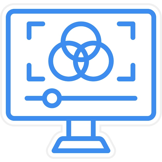 Estilo del icono de corrección de color del diseño vectorial