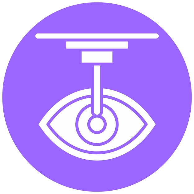 Estilo del icono de corrección de visión láser de diseño vectorial