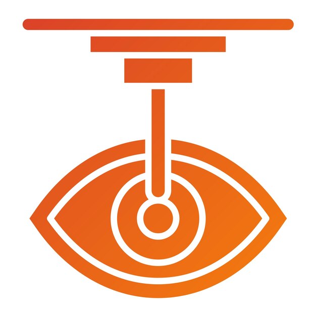 Estilo del icono de corrección de visión láser de diseño vectorial