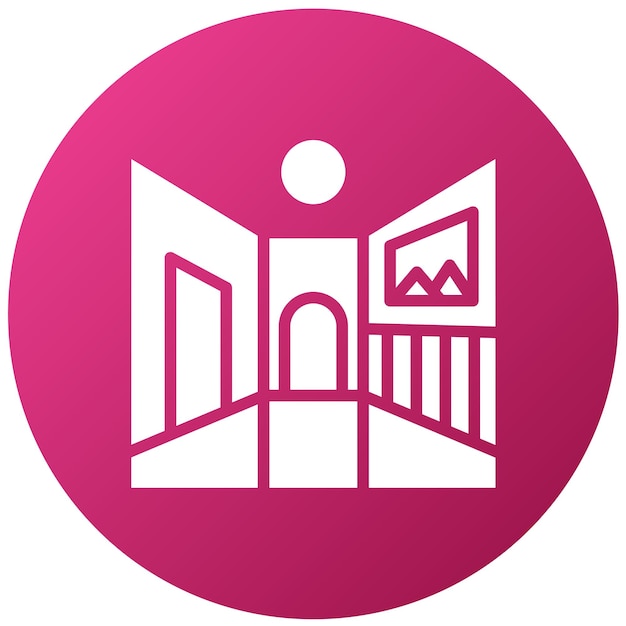 Estilo del icono del corredor de diseño vectorial