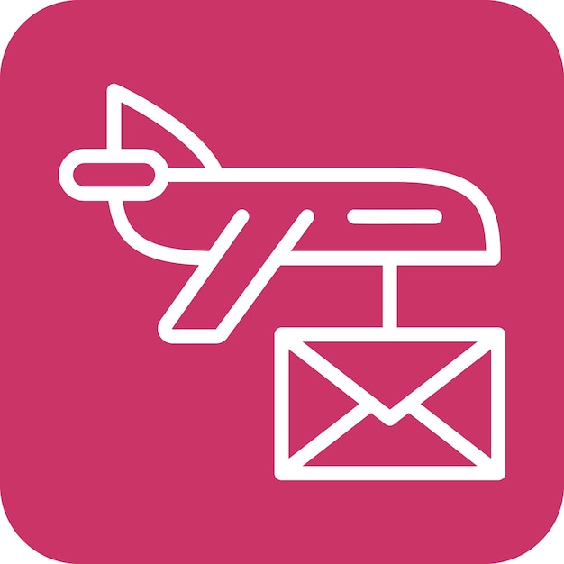 Vector estilo del icono de correo aéreo