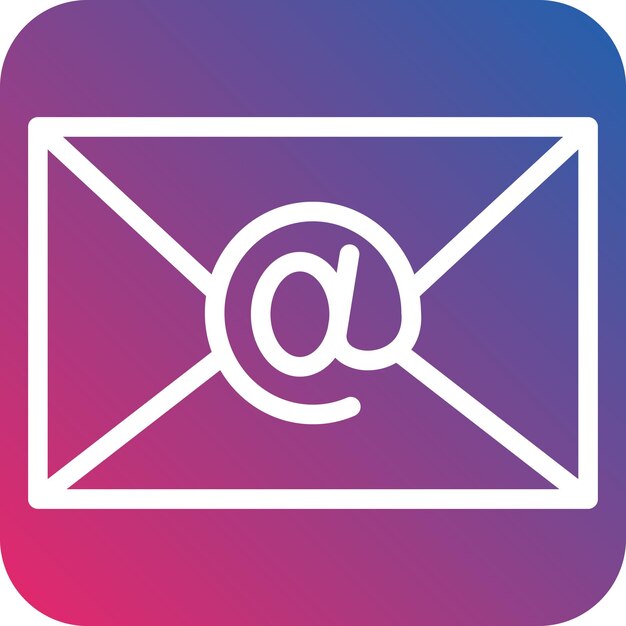 Estilo de icono de correo de diseño vectorial