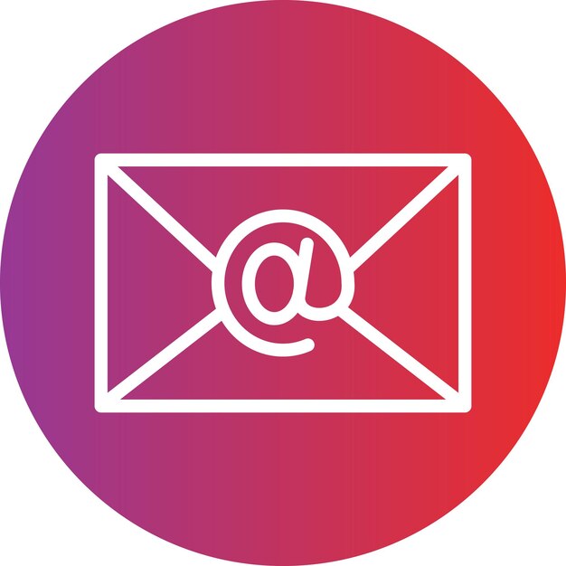 Vector estilo de icono de correo de diseño vectorial