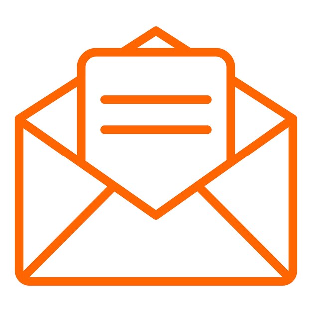 Estilo de icono de correo de diseño vectorial