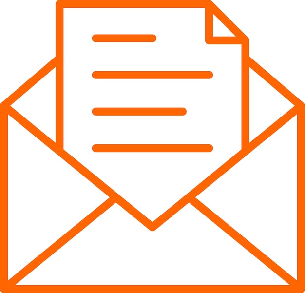 Estilo de icono de correo de diseño vectorial