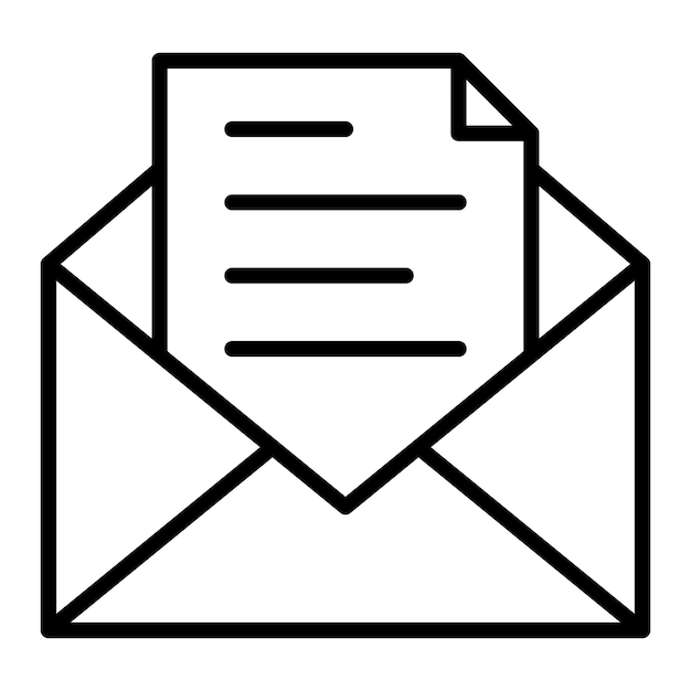 Estilo de icono de correo de diseño vectorial