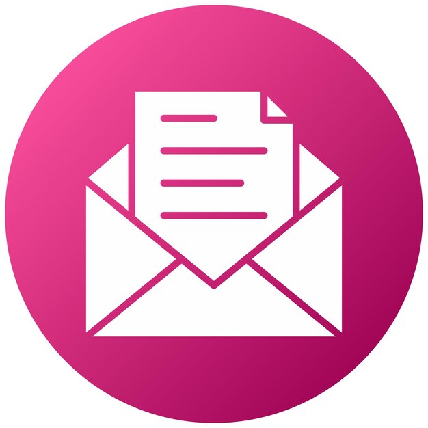 Estilo de icono de correo de diseño vectorial