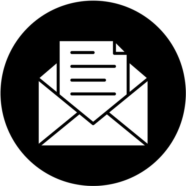 Estilo de icono de correo de diseño vectorial