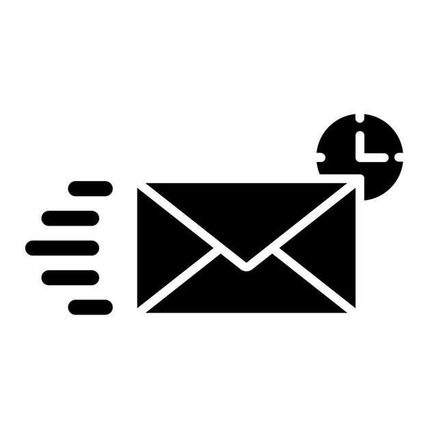 Estilo de icono de correo expreso de diseño vectorial