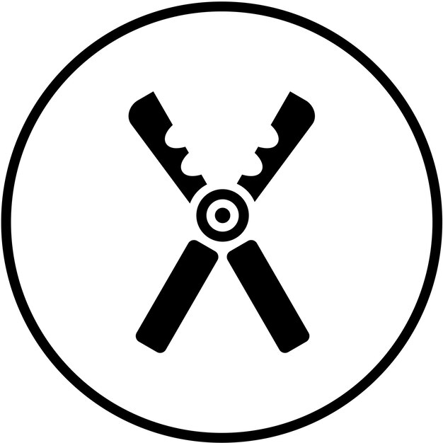 Estilo del icono del cortador de alambre de diseño vectorial