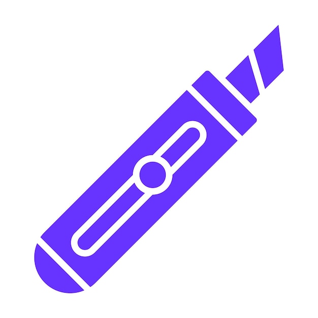 Estilo del icono del cortador de cajas de diseño vectorial