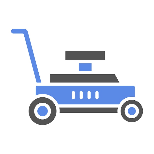 Estilo del icono del cortador de césped de diseño vectorial