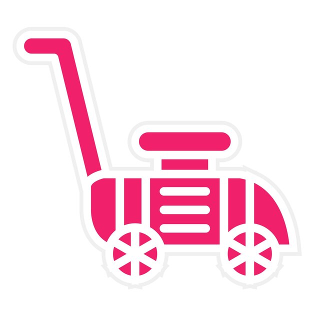 Estilo del icono del cortador de césped de diseño vectorial