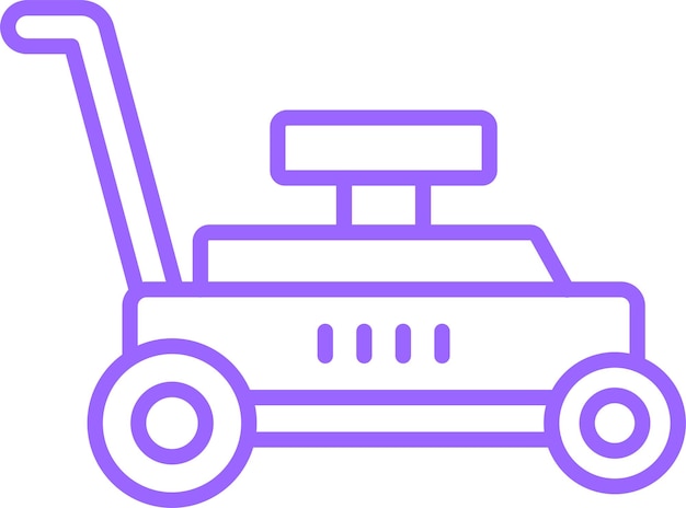 Estilo del icono del cortador de césped de diseño vectorial