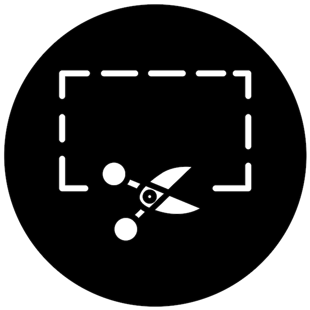 Estilo del icono del cortador de cupones de diseño vectorial