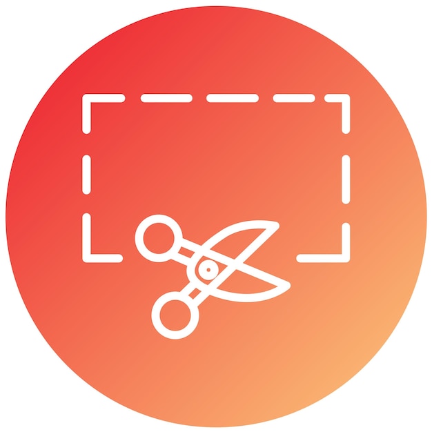 Estilo del icono del cortador de cupones de diseño vectorial