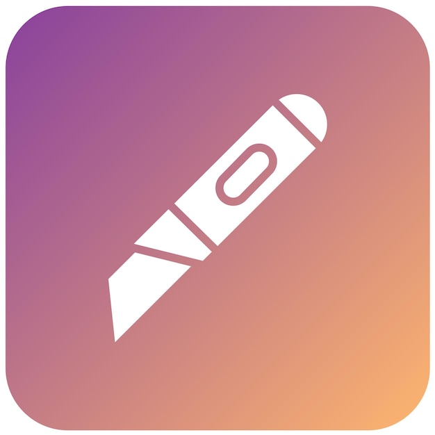 Estilo del icono del cortador de papel de diseño vectorial