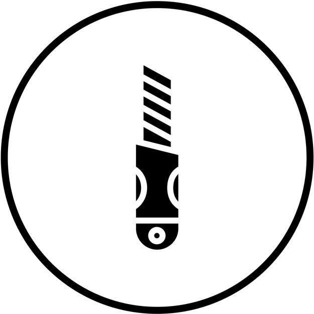 Estilo del icono del cortador de papel de diseño vectorial