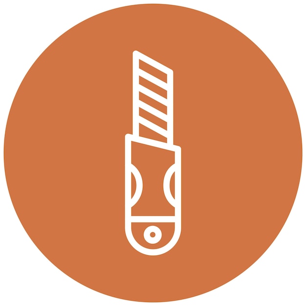 Estilo del icono del cortador de papel de diseño vectorial