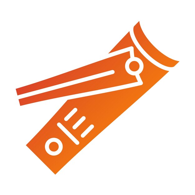 Estilo del icono del cortador de uñas de diseño vectorial
