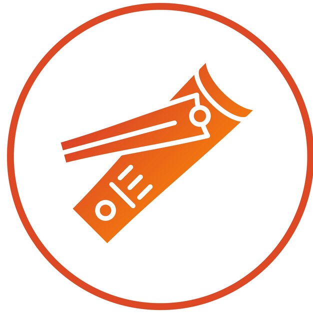 Estilo del icono del cortador de uñas de diseño vectorial