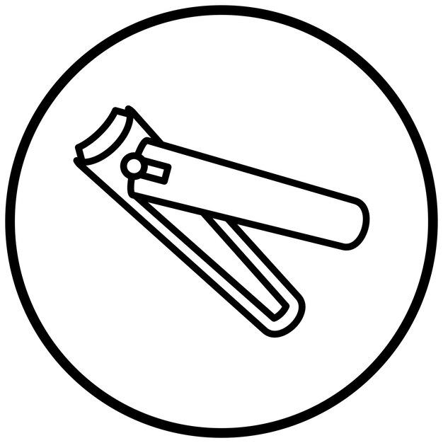 Estilo del icono del cortador de uñas