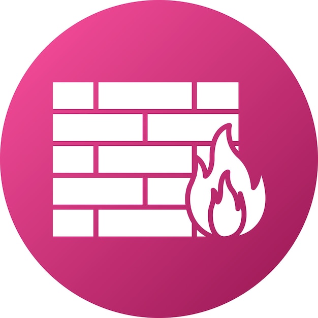 Estilo del icono del cortafuegos de diseño vectorial