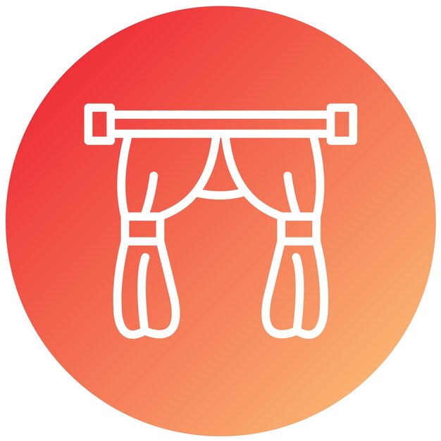 Estilo de icono de las cortinas de diseño vectorial
