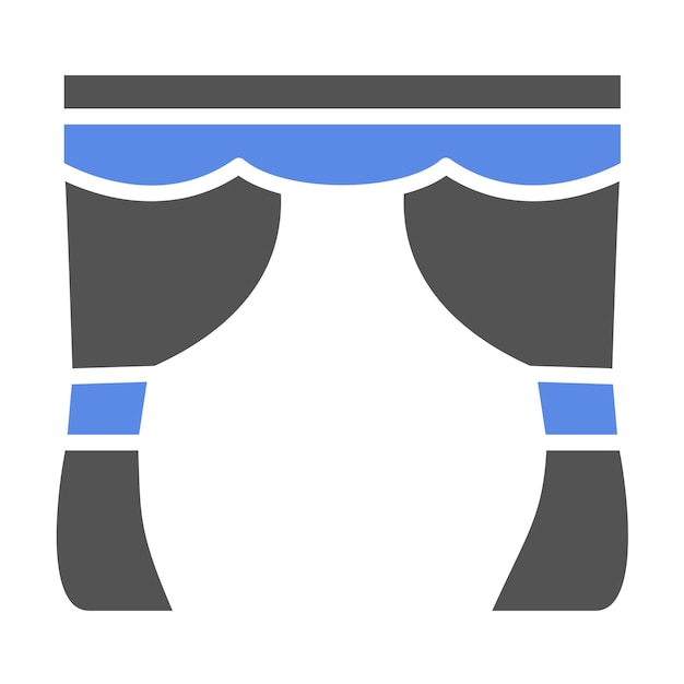 Estilo de icono de las cortinas de diseño vectorial