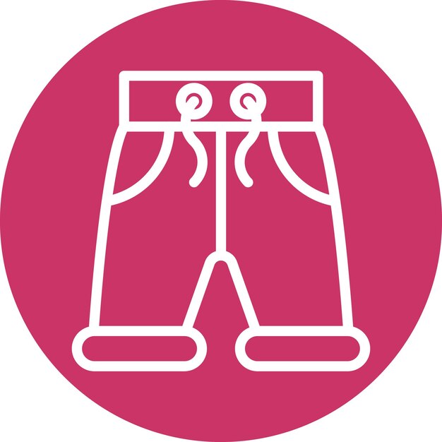 Estilo del icono de los cortos de diseño vectorial
