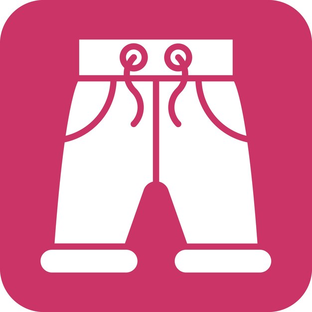 Estilo del icono de los cortos de diseño vectorial