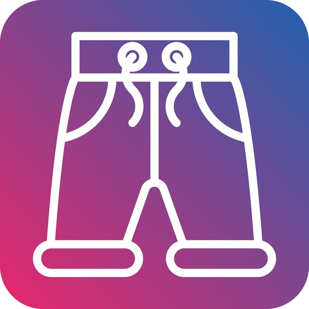 Estilo del icono de los cortos de diseño vectorial