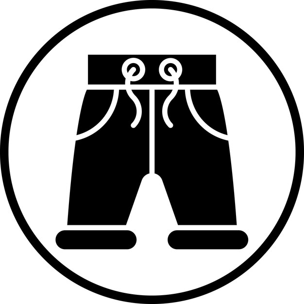 Estilo del icono de los cortos de diseño vectorial