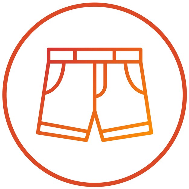 Estilo del icono de los cortos de diseño vectorial