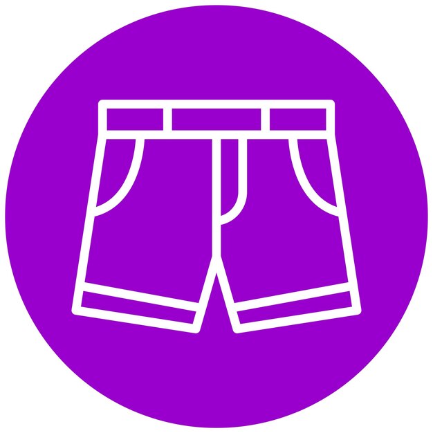 Estilo del icono de los cortos de diseño vectorial