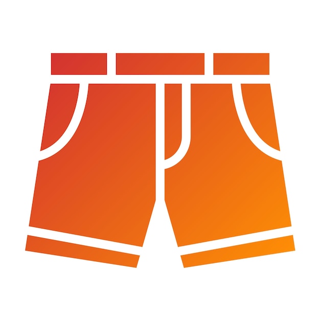 Estilo del icono de los cortos de diseño vectorial