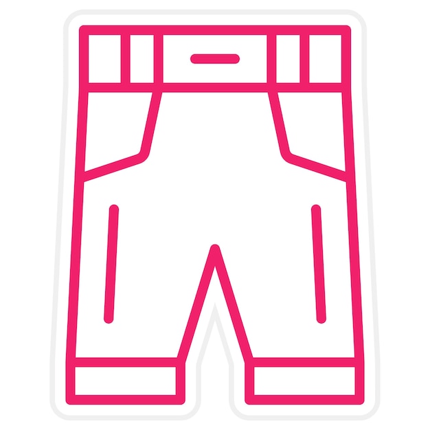 Estilo del icono de los cortos de diseño vectorial