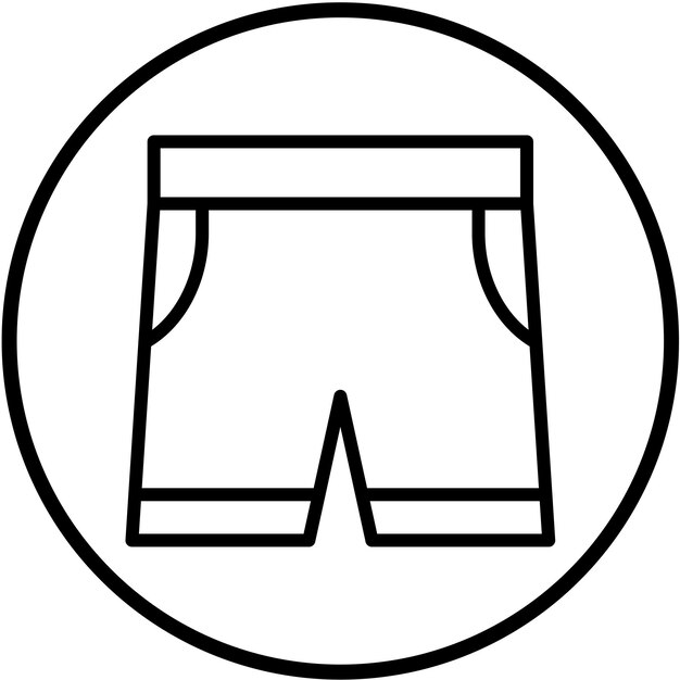 Estilo del icono de los cortos de diseño vectorial