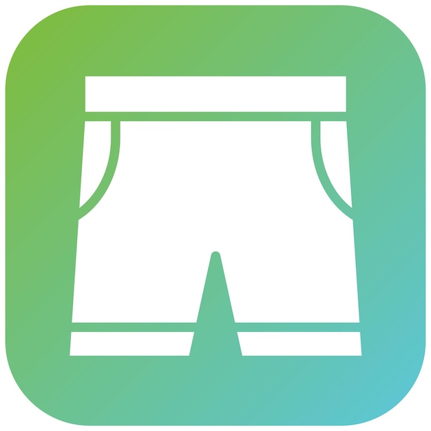 Estilo del icono de los cortos de diseño vectorial